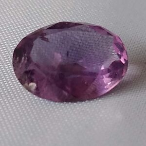 Vintage Amethyst Multi Faceted Unset Loose Oval Gemstone - 8.5 mm x 12 mm